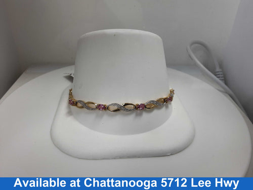 Tennis Bracelet - Yellow Gold 14k (.585) 6.9 grams 7 inch