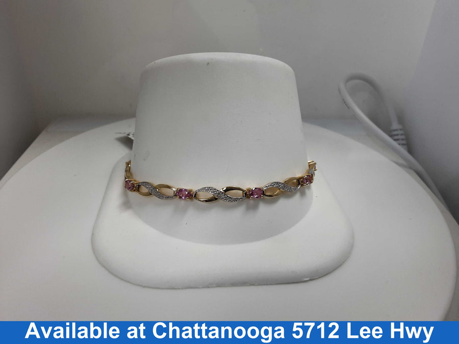 Tennis Bracelet - Yellow Gold 14k (.585) 6.9 grams 7 inch