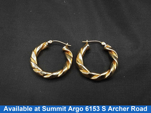Bangle Earrings - Yellow Gold 14k (.585) 2.7 grams