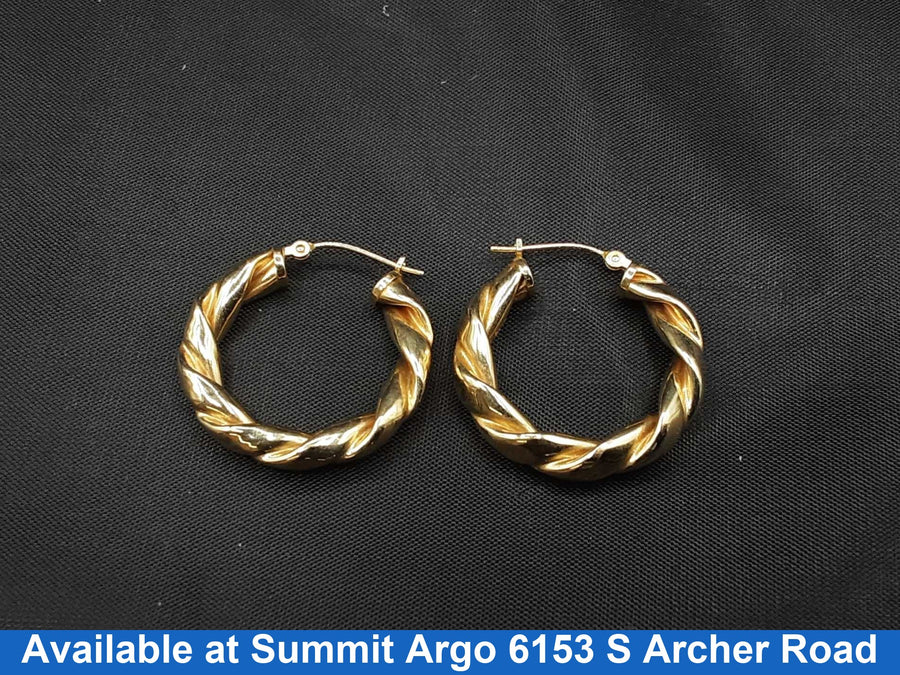 Bangle Earrings - Yellow Gold 14k (.585) 2.7 grams