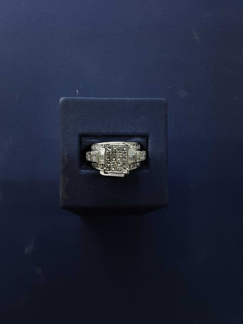 Ring - Engagement Set - White Gold 14k (.585) 6.4 grams Size 6.5