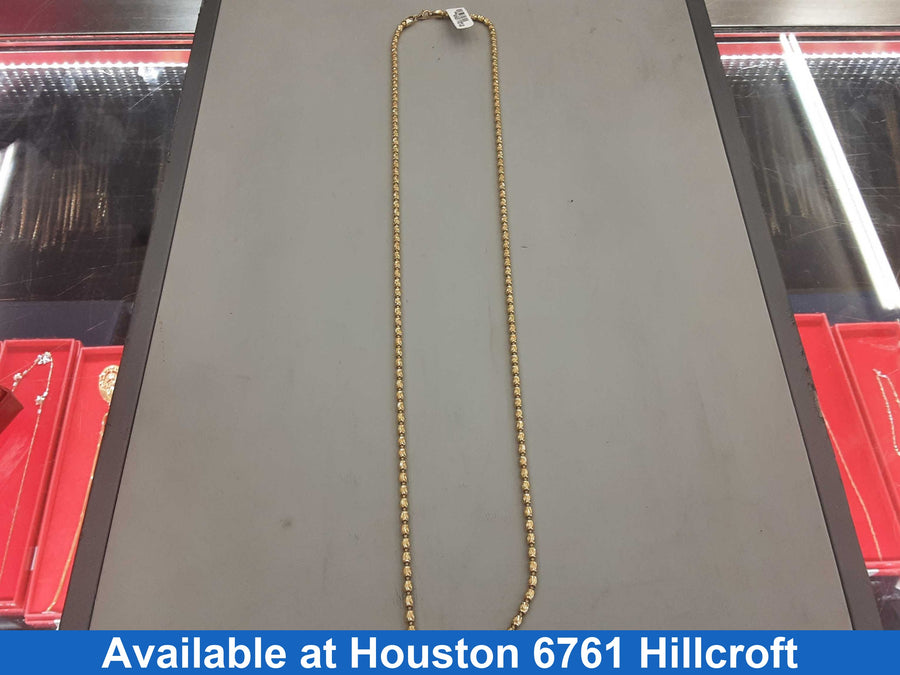 Bead Chain - Yellow Gold 10k (.417) 18 grams 26 inch