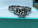 Ring - Wedding Set - White Gold 14k (.585) 4.9 grams Size 7