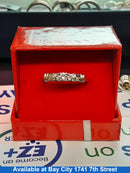 Women's Ring - Anniversary - Yellow Gold 14k (.585) 4.3 grams Size 8.5