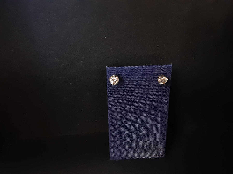 Double Stud Earring - White Gold 10k (.417) 1.2 grams