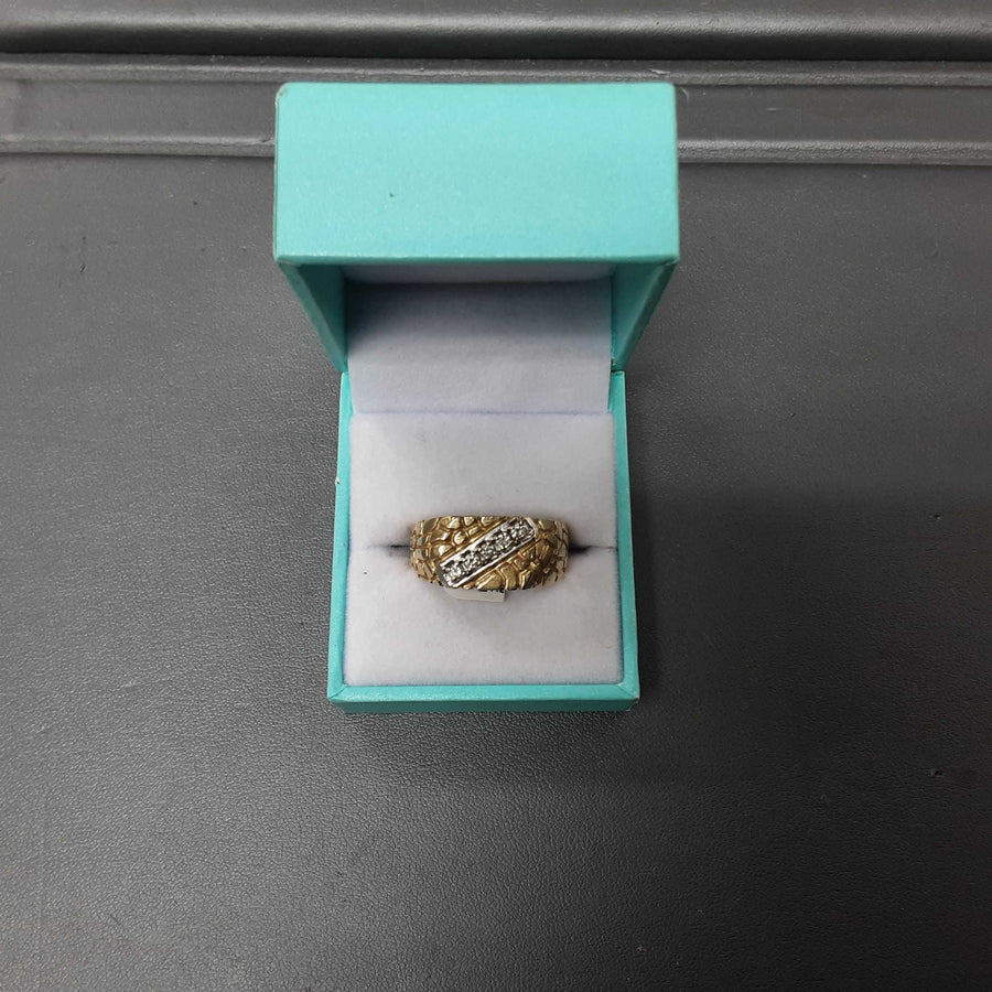 Men's Ring - Yellow Gold 14k (.585) 8.9 grams Size 9.5