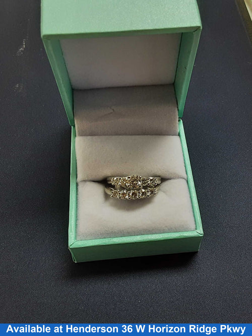 Ring - Engagement Set - White Gold 18k (.750) 7.8 grams Size 20
