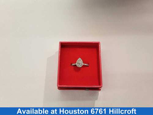 Women's Ring - Solitaire - White Gold 14k (.585) 2.8 grams Size 9.5