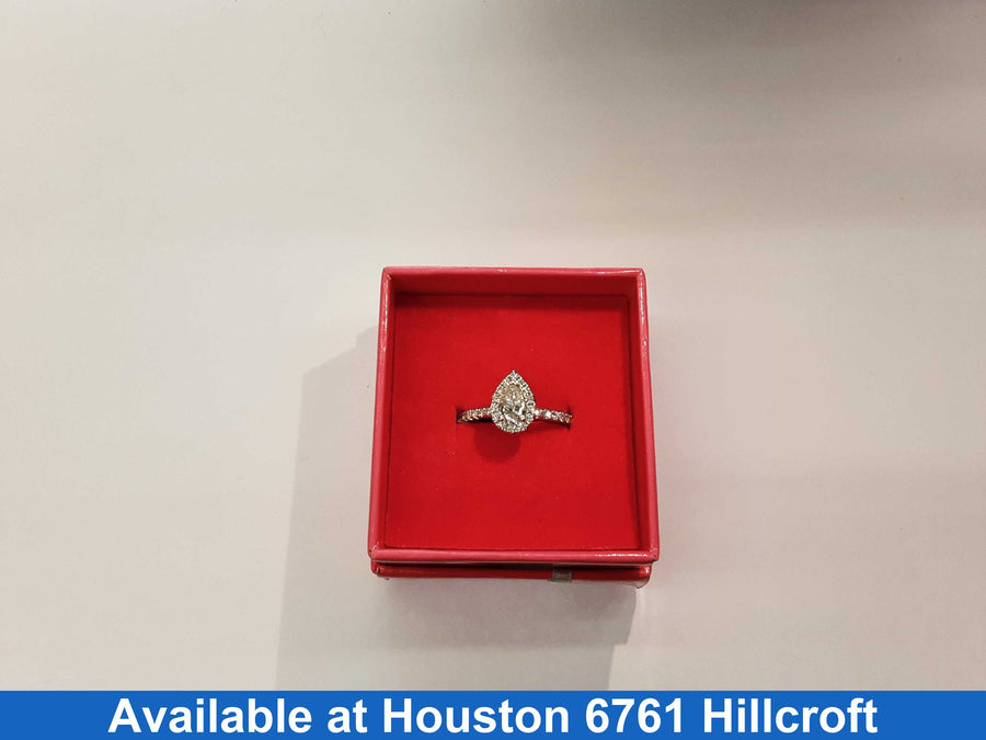 Women's Ring - Solitaire - White Gold 14k (.585) 2.8 grams Size 9.5