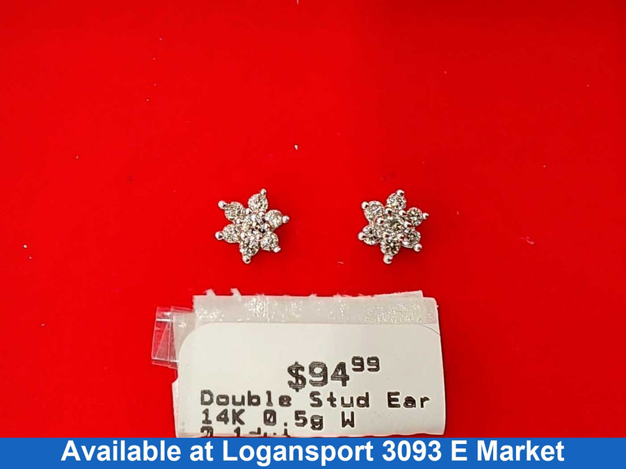 Earrings - White Gold 14k (.585) 1 grams