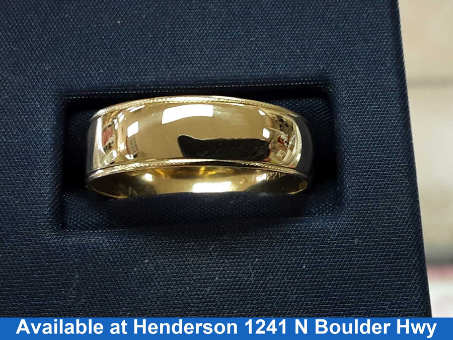 Ring - Wedding Band - Yellow Gold 14k (.585) 2.4 grams Size 10