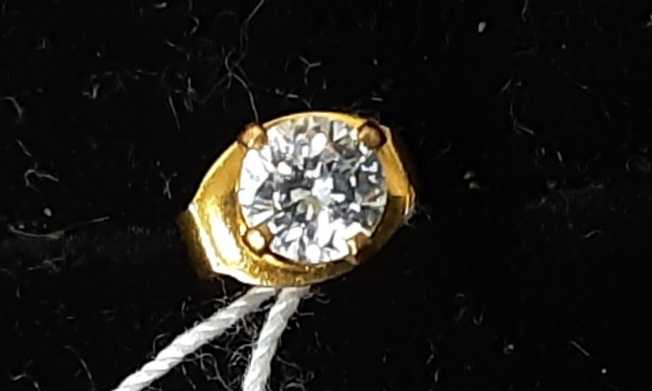 Single Stud Earring - Yellow Gold 10k (.417) 0.2 grams