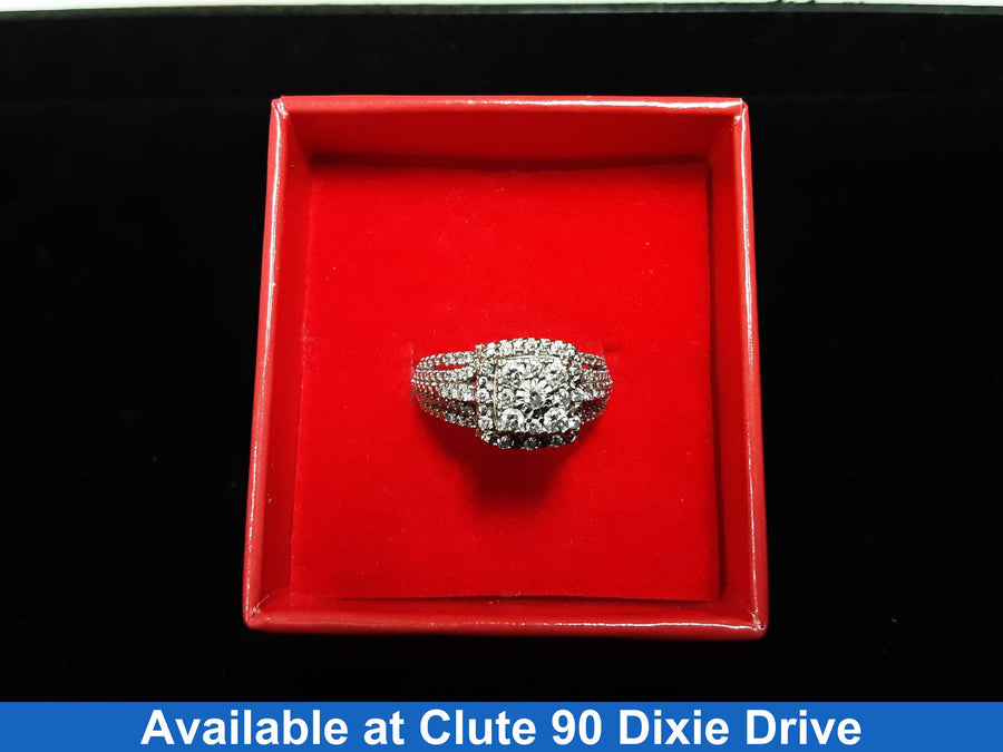 Ring - Wedding Set - White Gold 10k (.417) 3.8 grams Size 7.5