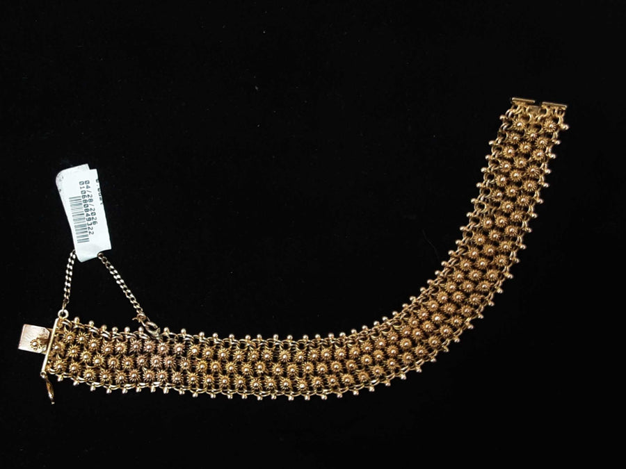 Tricolor Bracelet - Yellow Gold 10k (.417) 35.6 grams 12 inch
