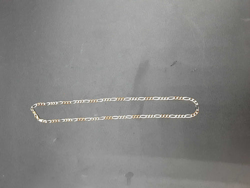 Figaro Chain - Tricolor Gold 10k (.417) 10.4 grams 18 inch
