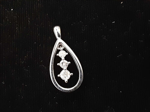 Diamond Pendant - White Gold 10k (.417) 1.5 grams