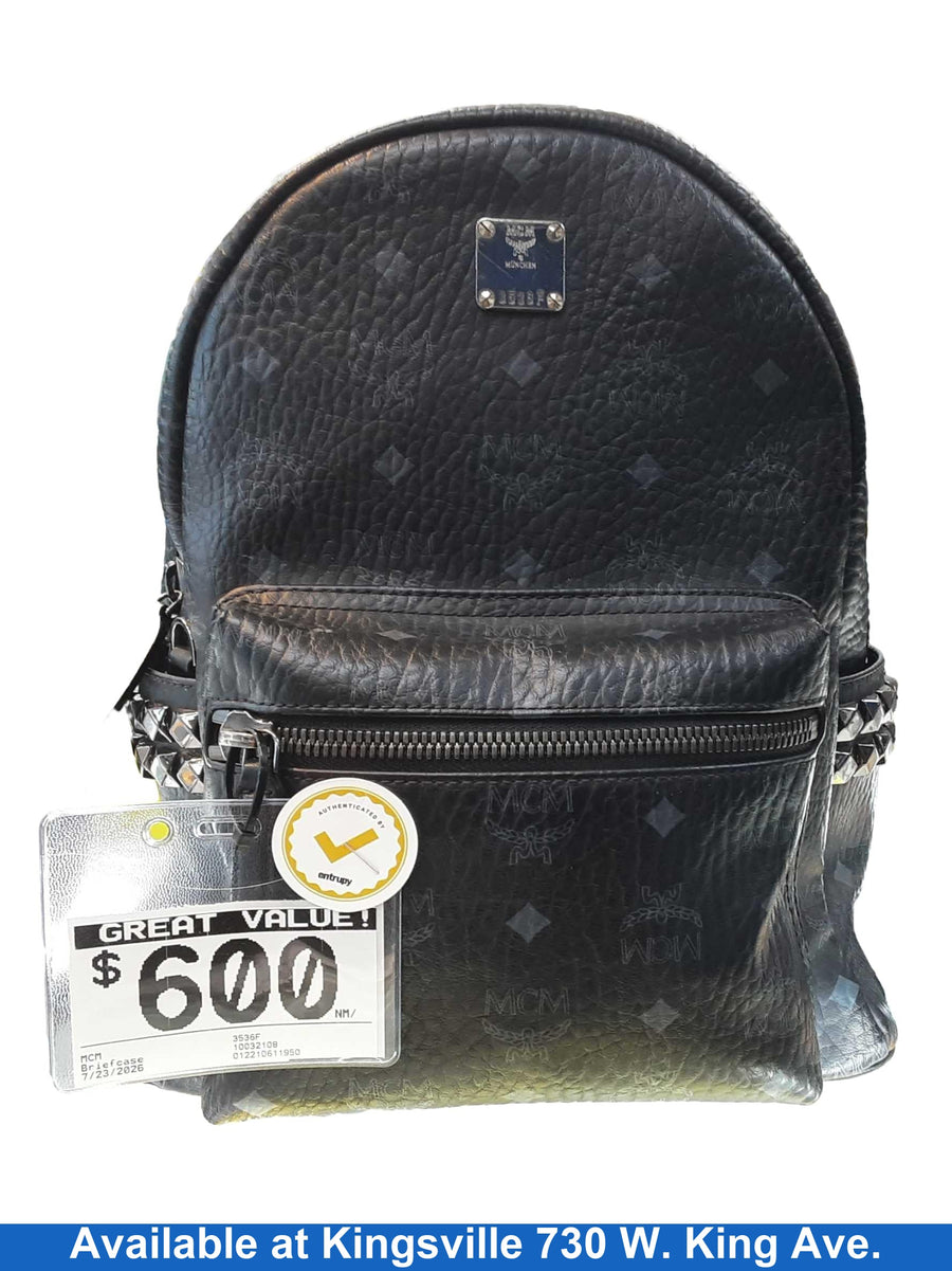 Mcm 3536f Black Backpack / Briefcase / Bag