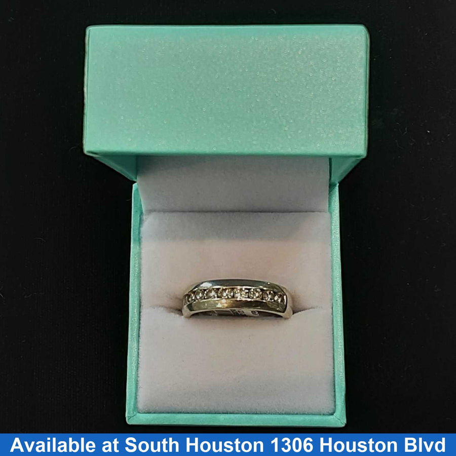 Ring - Wedding Band - White Gold 14k (.585) 8.8 grams Size 9