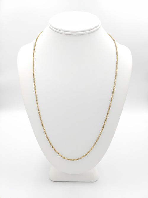 Serpentine Chain - Yellow Gold 18k (.750) 6.7 grams 24 inch