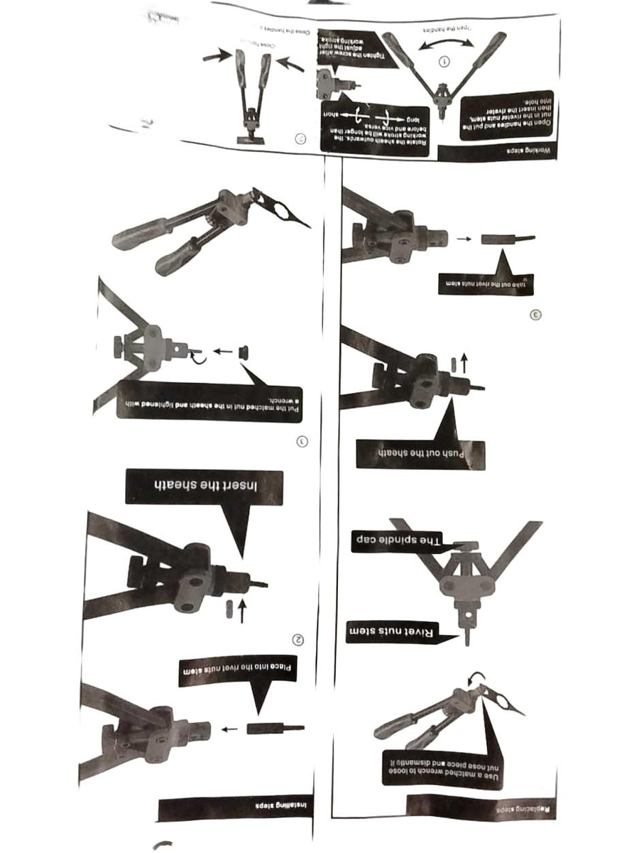 Smraza 14' Rivet Tool Black Riveting Tool