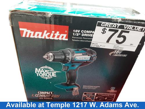 Makita Xfd10z Blue Cordless Standard Drill