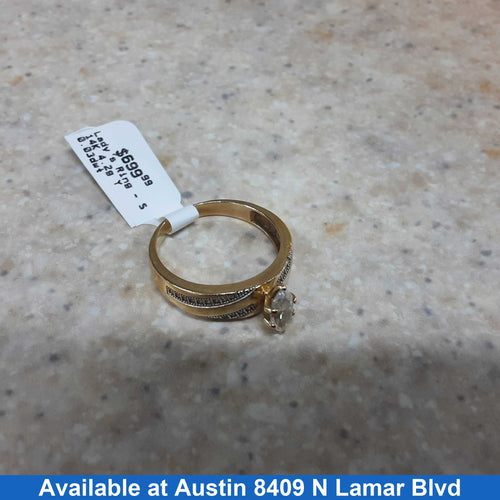 Women's Ring - Solitaire - Yellow Gold 14k (.585) 4.2 grams Size 9