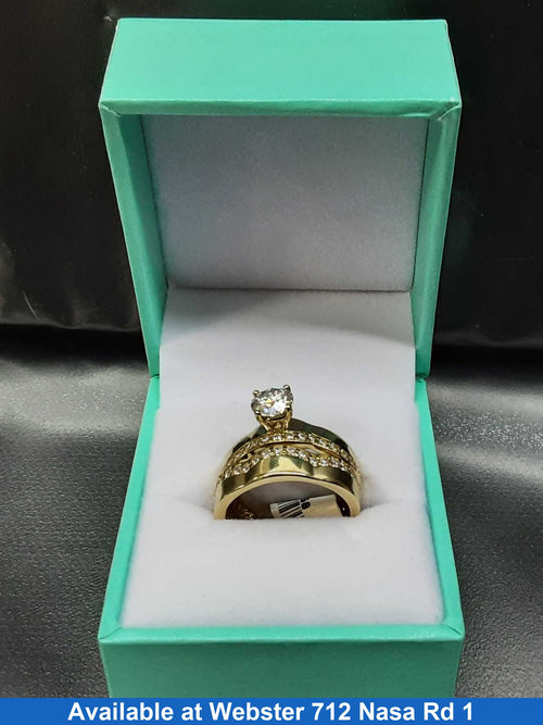 Ring - Engagement Set - White Gold 14k (.585) 5.4 grams Size 20