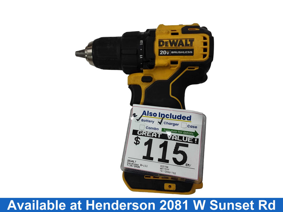 Dewalt Dcd708 Yellow Cordless Standard Drill