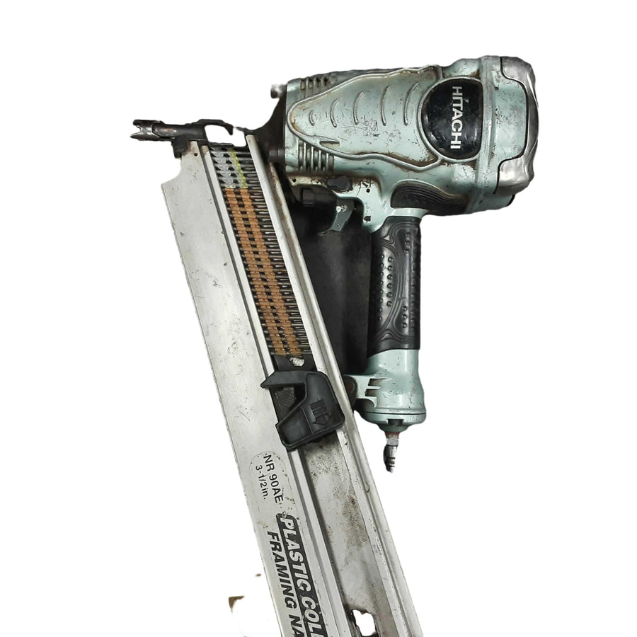 Hitachi Nr90ae Green Pneumatic Framing Nailer