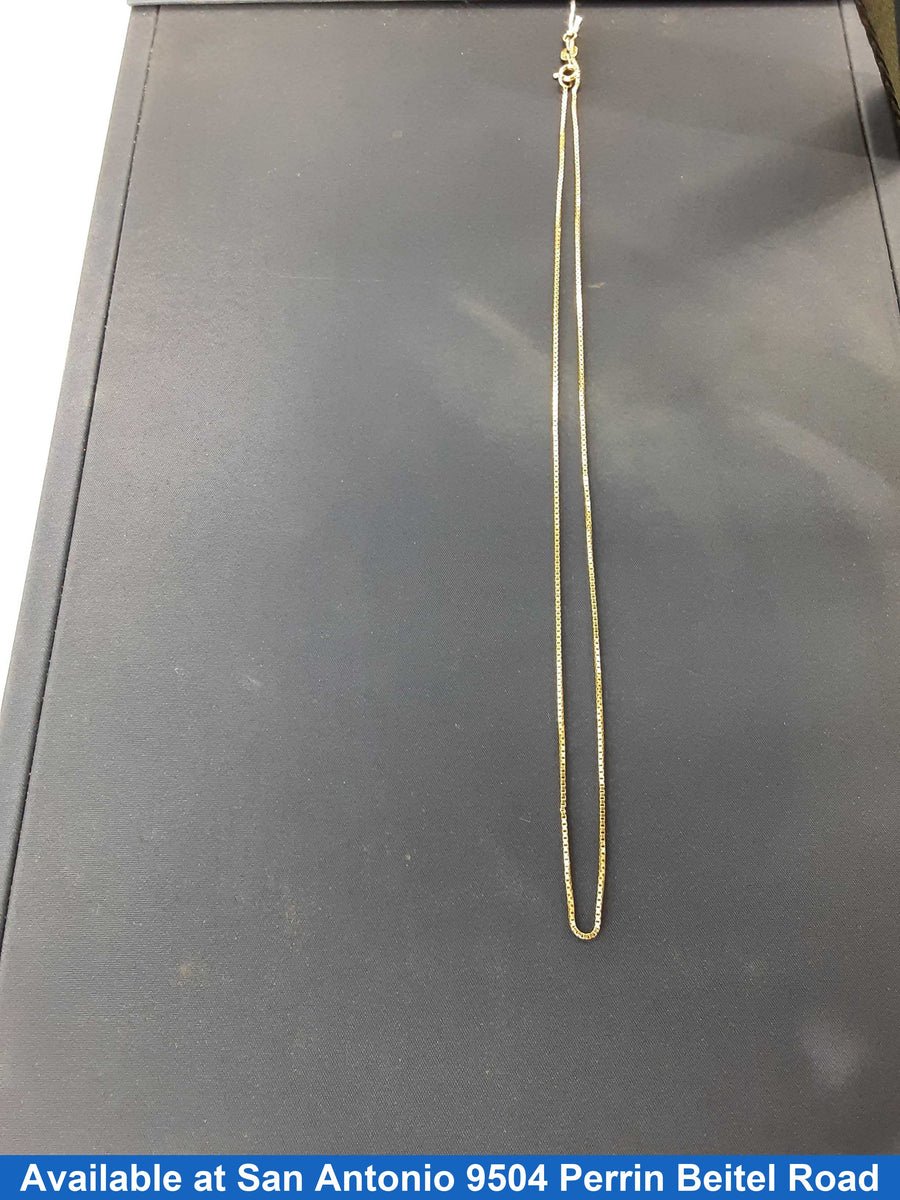 Box Chain - Yellow Gold 10k (.417) 1.8 grams 16 inch
