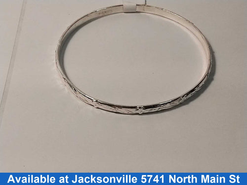 Bangle Bracelet - Silver 5.8 grams 6 inch