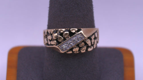 Men's Ring - Yellow Gold 10k (.417) 4.7 grams Size 10