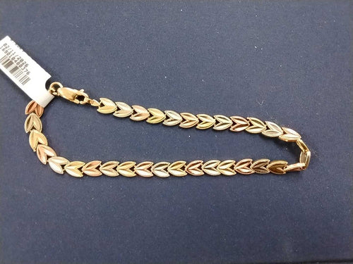 Bracelet - Tricolor Gold 14k (.585) 8.4 grams 8 inch