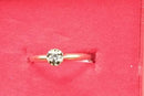Women's Ring - Solitaire - Yellow Gold 14k (.585) 1.4 grams Size 8.5