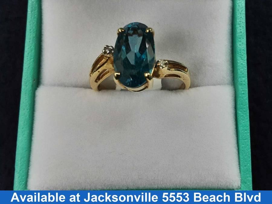 Women's Ring - Yellow Gold 14k (.585) 3.4 grams Size 8