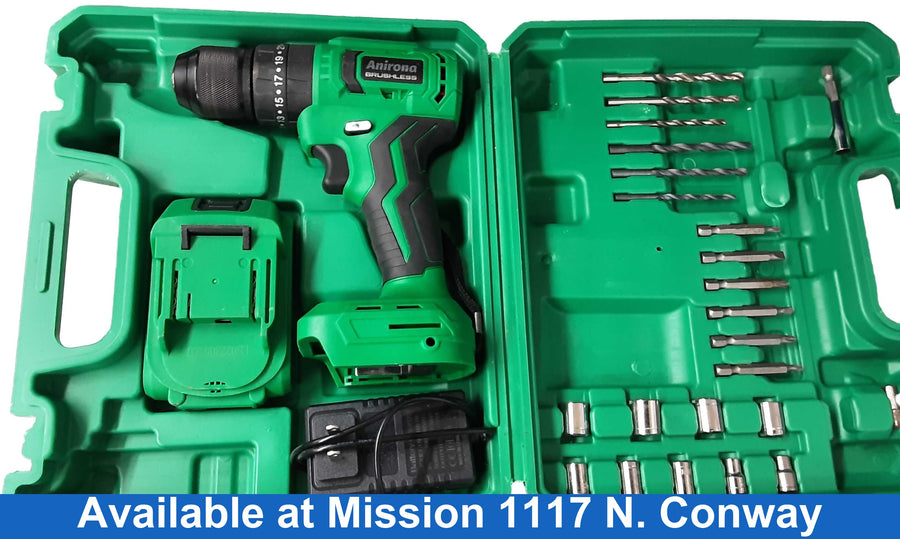 Anirona Aa2015-bl Green Cordless Standard Drill