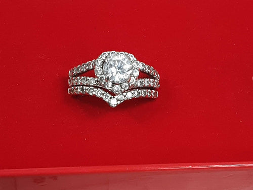 Ring - Wedding Set - Silver 8 grams Size 7.5