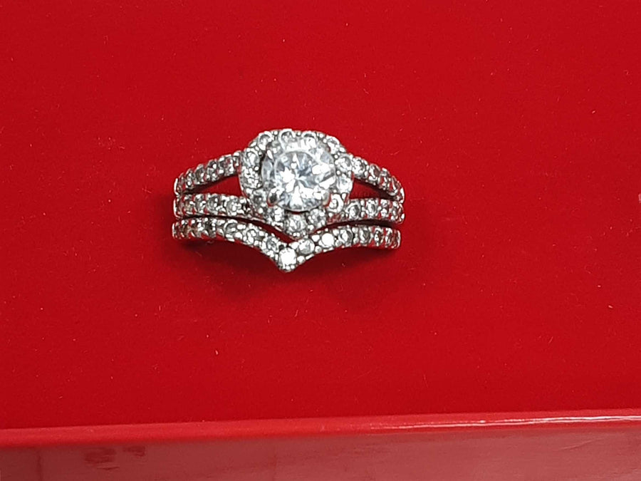 Ring - Wedding Set - Silver 8 grams Size 7.5