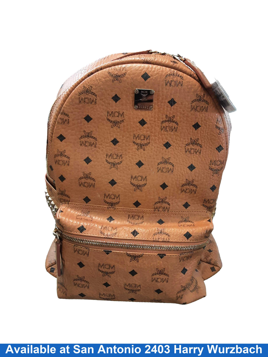 Mcm Viestos Coated Canvas Brown Backpack / Briefcase / Bag