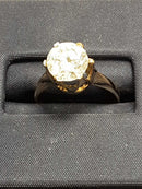 Women's Ring - Solitaire - Yellow Gold 10k (.417) 2.2 grams Size 5.5
