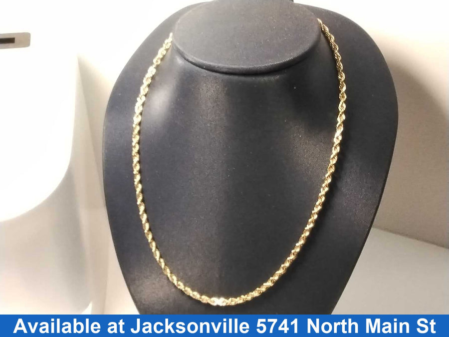 Rope Chain - Yellow Gold 10k (.417) 9.9 grams 25 inch