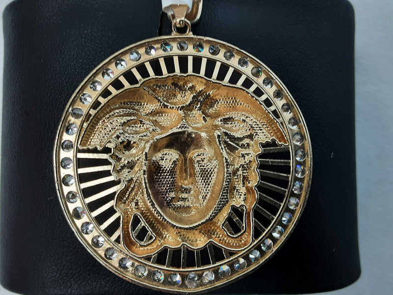 10k Yellow Gold Medusa Pendant