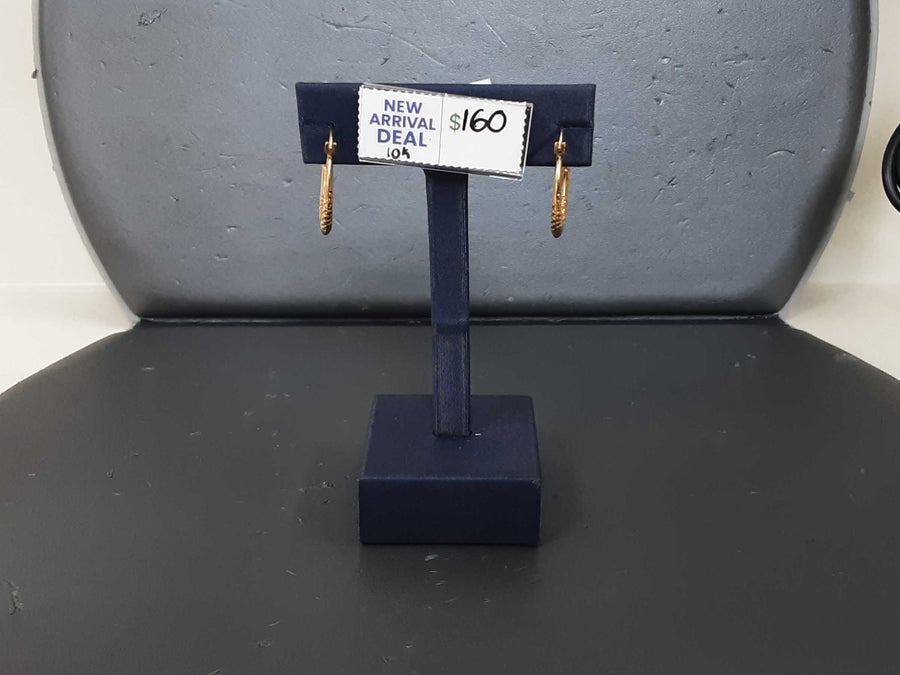 Hoop Earrings - Yellow Gold 10k (.417) 1.5 grams