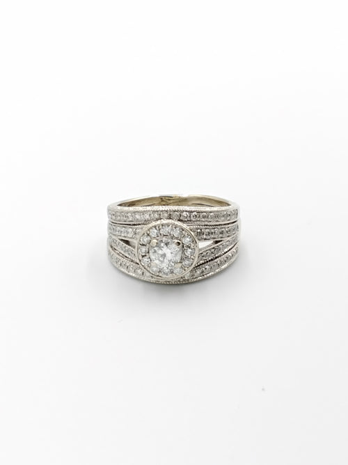 Women's Ring - White Gold 14k (.585) 7.5 grams Size 6