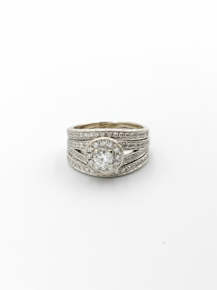 Women's Ring - White Gold 14k (.585) 7.5 grams Size 6
