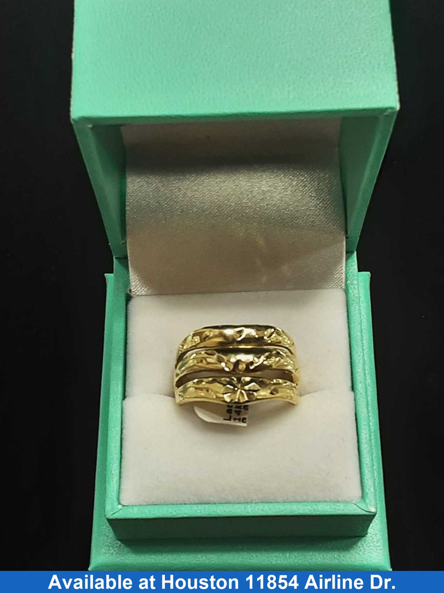 Women's Ring - Yellow Gold 14k (.585) 6.2 grams Size 7