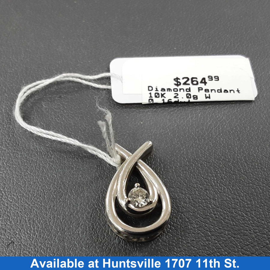 Diamond Pendant - White Gold 10k (.417) 2 grams
