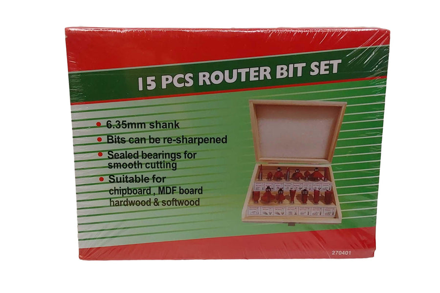 Amazon 15 Pcs Router Bit Red Power Tool Accessory