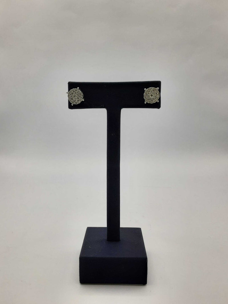 14kt Diamond Cluster Stud Earrings