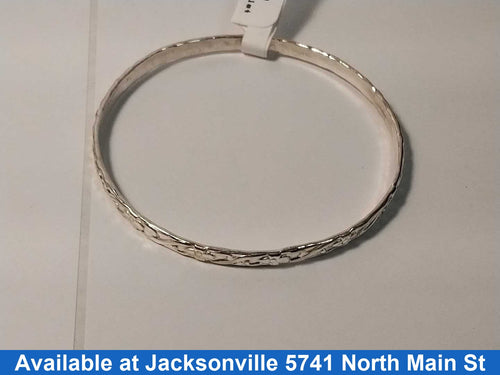 Bangle Bracelet - Silver 6.4 grams 6 inch